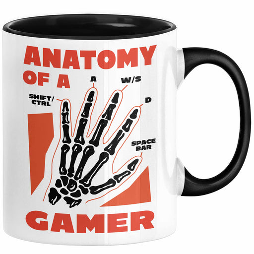Gamer Geschenk Tasse Anatomy Of A Gamer Zocker Lustige Geschenkidee Schwarz Trendation