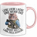 Sarkastische Katze Tasse Geschenk Lustige Geschenkidee Lebe Liebe Lache Rosa Trendation