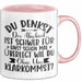 Bürokollege Tasse Geschenk Lustige Geschenkidee Spruch Du Denkst Der Abschied Ist Schwer Rosa Trendation