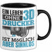3D Drucker Tasse "Ein Leben Ohne 3D Drucker Ist möglich aber sinnlos" Geschenkidee Schwarz Trendation