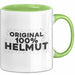 Helmut Tasse Original 100% Helmut Geschenk Grün Trendation