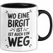 Birgit Tasse Geschenk Wo Eine Birgit Ist Ist Auch Ein Weg Geschenkidee Becher mit Name Schwarz Trendation