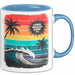 Los Angeles LA Kalifornien USA Tasse Geschenk Lustige Geschenkidee Spruch Retro Surfen Blau Trendation