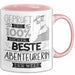 Beste Abenteurerin Der Welt Tasse Geschenk für Eine Abenteurerin Geprüft Und Sicher Geschenkidee Geburtstag Weihnachten Rosa Trendation