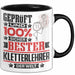 Kletterlehrer Geschenk Lustiger Spruch für Kletterlehrer Geschenkidee Bester Kletterlehrer Der Welt Schwarz Trendation