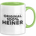 Heiner Tasse Original 100% Heiner Geschenk Grün Trendation