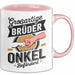 Onkel Sarkastisch Sarkasmus Tasse Geschenk Lustige Geschenkidee Spruch Großartige Brüder Werden Zum Onkel Befördert Rosa Trendation