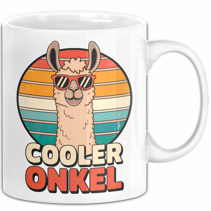 Onkel Lama Sarkastisch Sarkasmus Tasse Geschenk Lustige Geschenkidee Spruch Cooler Onkel Weiß Trendation