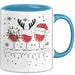 Wein-Trinker Geschenk Weihnachten Rotwein Geschenkidee Weintrinkerin Grafik Kaffee-Becher Blau Trendation