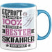Skifahrer Geschenk Lustiger Spruch für Skifahrer Geschenkidee Bester Skifahrer Der Welt Blau Trendation