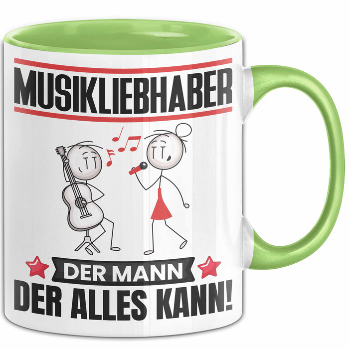 Musikliebhaber Tasse Geschenk für Musikliebhaber Der Mann Der Alles Kann Geschenkidee zum Geburtstag Grün Trendation
