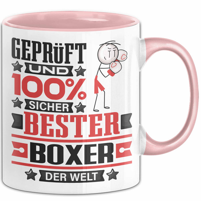 Boxer Geschenk Lustiger Spruch für Boxer Geschenkidee Bester Boxer Der Welt Rosa Trendation