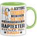 Raptexter Geschenk Tasse Lustiger Spruch Erheben Sie Sich Der Raptexter Betritt den Raum Grün Trendation