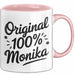 Monika Tasse Geschenk Original 100% Monika Geschenkidee Geburtstag Rosa Trendation
