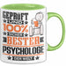 Psychologe Geschenk Lustiger Spruch für Psychologe Geschenkidee Bester Psychologe Der Welt Grün Trendation