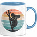 Retro Koala Tierliebhaber Tasse Geschenk Lustige Geschenkidee Spruch Blau Trendation