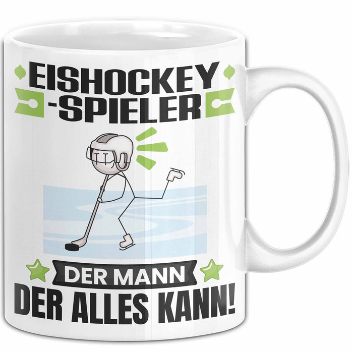 Eishockeyspieler Tasse Geschenk für Eishockeyspieler Der Mann Der Alles Kann Geschenkidee zum Geburtstag Weiß Trendation