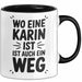 Karin Tasse Geschenk Wo Eine Karin Ist Ist Auch Ein Weg Geschenkidee Becher mit Name Schwarz Trendation