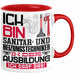 Sanitär- und Heizungstechniker Ausbildung Tasse Geschenk Ich Bin Sanitär- und Heizungstechniker In Der Ausbildung Ich Darf Das Geschenkidee Spruch Rot Trendation