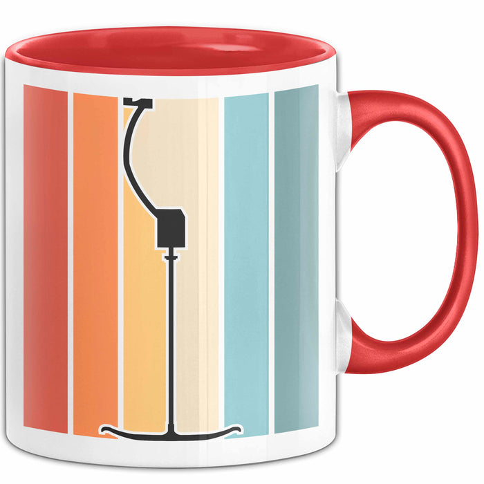 Ski Tasse Geschenk Grafik Skilift Becher Rot Trendation