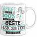 Beste Historikerin Der Welt Tasse Geschenk für Eine Historikerin Geprüft Und Sicher Geschenkidee Geburtstag Weihnachten Weiß Trendation