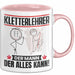 Kletterlehrer Tasse Geschenk für Kletterlehrer Der Mann Der Alles Kann Geschenkidee zum Geburtstag Rosa Trendation