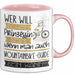 Mountainbike-Guide Tasse Geschenk Spruch Wer Will Schon Prinzessin Sein Wenn Man Auch Mountainbike-Guide Sein Kann Rosa Trendation