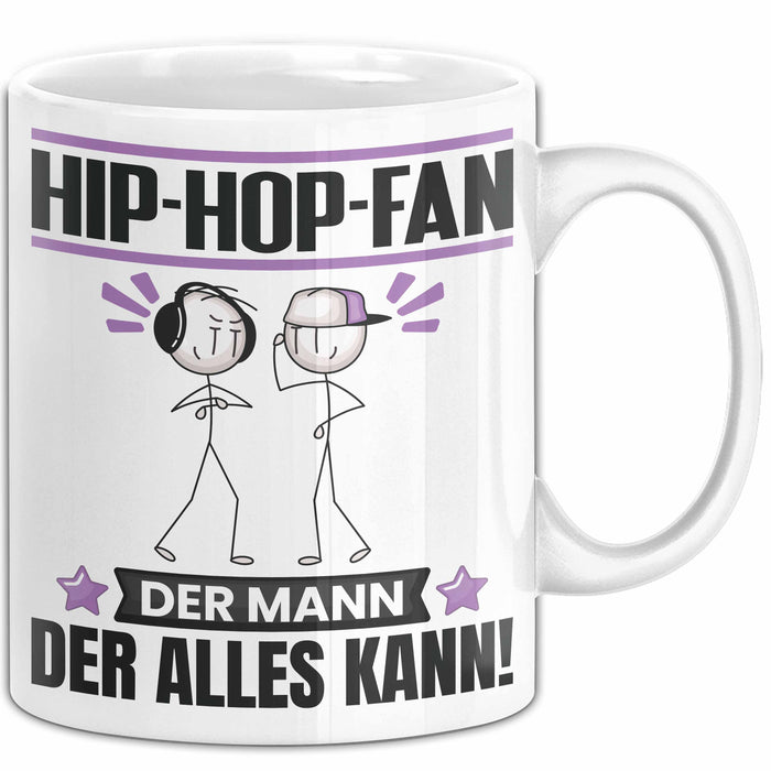 Hip-Hop-Fan Tasse Geschenk für Hip-Hop-Fan Der Mann Der Alles Kann Geschenkidee zum Geburtstag Weiß Trendation