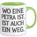 Petra Tasse Geschenk Wo Eine Petra Ist Ist Auch Ein Weg Geschenkidee Geburtstag Grün Trendation