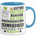 Schwiegervater Geschenk Tasse Lustiger Spruch Erheben Sie Sich Der Schwiegervater Betritt den Raum Blau Trendation