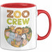Zoo Tiere Liebhaber Tasse Geschenk Lustige Geschenkidee Spruch Zoo Crew Rot Trendation