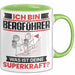 Bergführer Tasse Geschenk für Bergführer Geburtstag Lustiger Spruch Kaffee-Becher Was Ist Deine Superkraft Grün Trendation