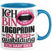 Logopädin Ausbildung Start Geschenk Tasse Ich Bin Logopädin In Der Ausbildung Ich Darf Das Kaffee-Becher Geschenkidee Blau Trendation