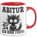 Abitur 2025 Ich Habe Fertig Geschenkidee Tasse Abi Bestanden Geschenk Prüfung Katze Kaffee-Becher Rot Trendation