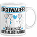 Schwager Tasse Geschenk für Schwager Der Mann Der Alles Kann Geschenkidee zum Geburtstag Weiß Trendation