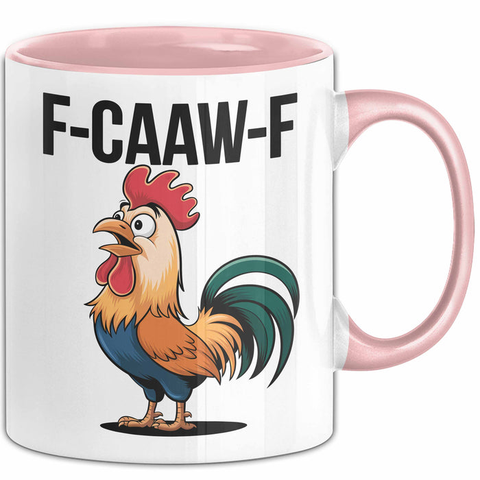 Hahn Tasse Geschenk F-Caaw-F Lustige Geschenkidee Vogel Bauernhof Rosa Trendation