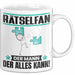 Rätselfan Tasse Geschenk für Rätselfan Der Mann Der Alles Kann Geschenkidee zum Geburtstag Weiß Trendation