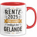Rentner Pensionär Sarkasmus Tasse Geschenk Lustige Geschenkidee Spruch Rente 2025 Eine Legende Verlässt Das Gelände Rot Trendation