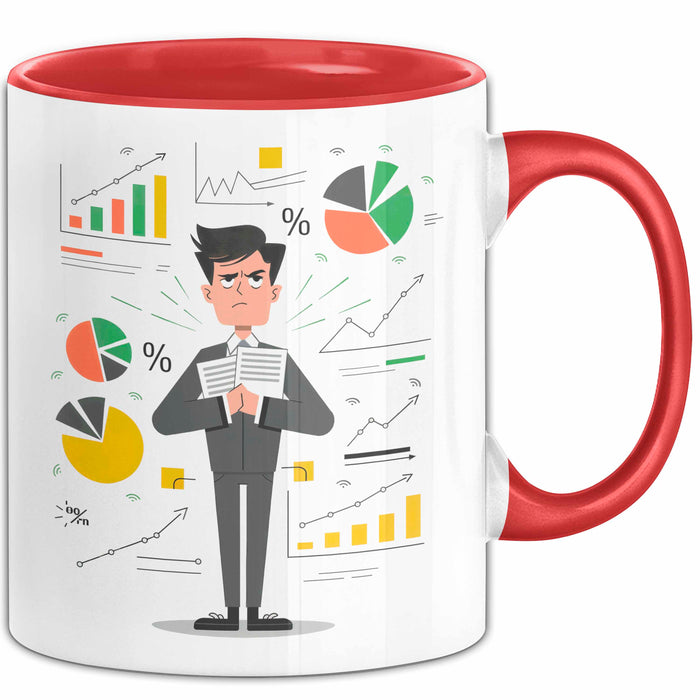 BWL Student Tasse Geschenk Lustige Geschenkidee Spruch Für Zukünftige Führungskräfte Rot Trendation