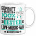 Live-Musik-Fan Geschenk Lustiger Spruch für Live-Musik-Fan Geschenkidee Bester Live-Musik-Fan Der Welt Weiß Trendation