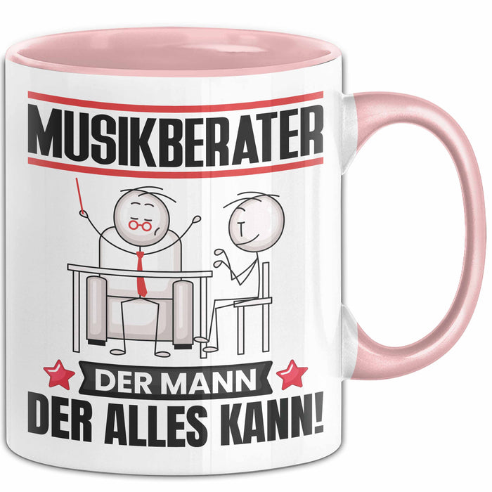 Musikberater Tasse Geschenk für Musikberater Der Mann Der Alles Kann Geschenkidee zum Geburtstag Rosa Trendation