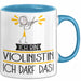 Geschenk für Violinistin Tasse Lustige Geschenkidee Geburtstag Ich Bin Violinistin Ich Darf Das Blau Trendation