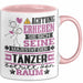 Tänzer Geschenk Tasse Lustiger Spruch Erheben Sie Sich Der Tänzer Betritt den Raum Rosa Trendation