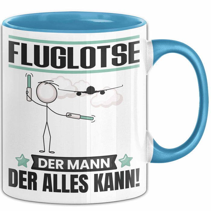 Fluglotse Tasse Geschenk für Fluglotse Der Mann Der Alles Kann Geschenkidee zum Geburtstag Blau Trendation