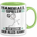Handballspieler Tasse Geschenk für Handballspieler Der Mann Der Alles Kann Geschenkidee zum Geburtstag Grün Trendation