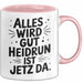 Heidrun Tasse Geschenk Alles Ist Gut Heidrun Ist Jetz Da Geschenkidee Becher mit Name Rosa Trendation