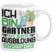 Gärtner Ausbildung Tasse Geschenk Ich Bin Gärtner In Der Ausbildung Ich Darf Das Geschenkidee Spruch Weiß Trendation