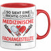 Medizinischer Assistent Arzt Tasse Geschenk Lustige Geschenkidee Spruch So Sieht Eine Richtig Coole Medizinische Fachangestellte Aus Rot Trendation