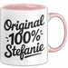 Stefanie Tasse Geschenk Original 100% Stefanie Geschenkidee Geburtstag Rosa Trendation