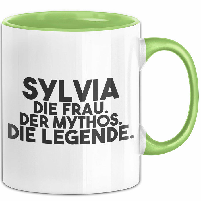 Sylvia Tasse Sylvia – Die Frau. Der Mythos. Die Legende. Geschenk Grün Trendation